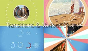Transitions & Various Shapes Video Displays template preview