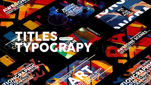 Videohive Typography Scenes 45753923 Titles template preview
