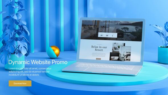 Videohive Dynamic Website Promo 3D Product Promo template preview