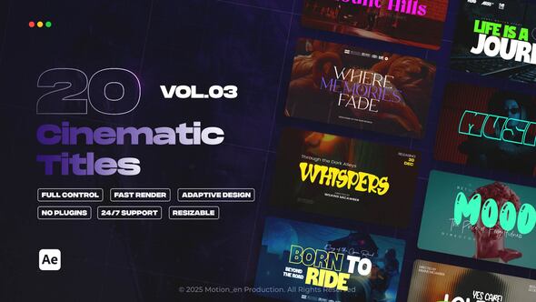 Videohive Cinematic Titles vol.03 | After Effects Titles template preview