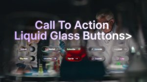 Videohive Call To Action Liquid Glass Buttons Logo Stings template preview