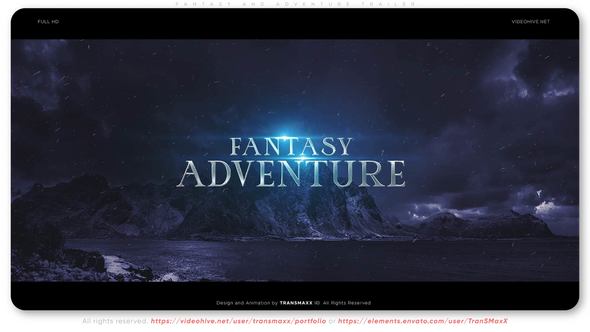 Videohive Fantasy and Adventure Trailer Video Displays template preview