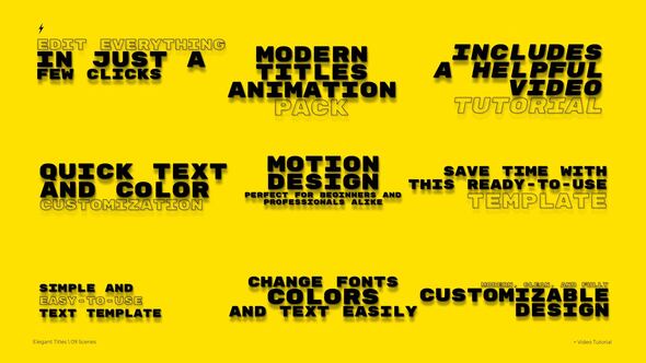 Videohive Elegant Titles | After Effects Titles template preview