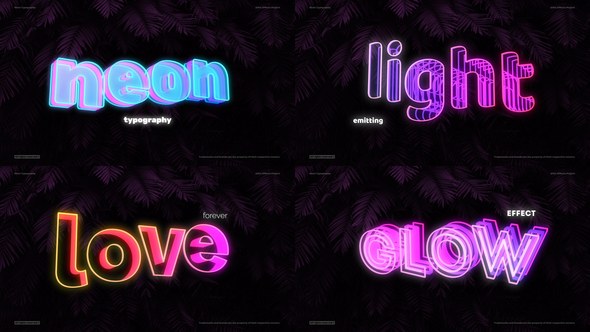 Videohive Neon Titles - Neon Typography Titles template preview