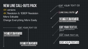 Line Call-Outs Pack Video Displays template preview