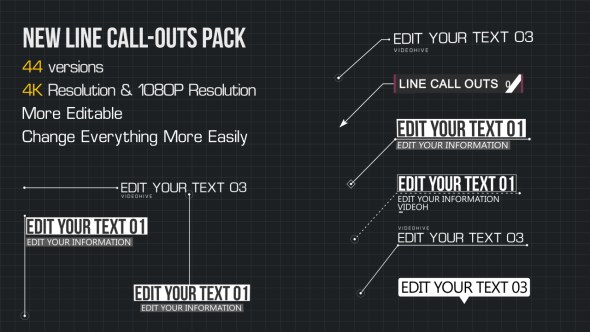 Line Call-Outs Pack Video Displays template preview