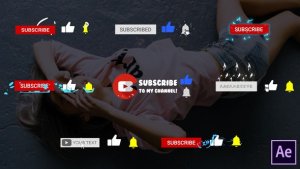 YouTube Subscribes Pack | After Effects Video Displays template preview