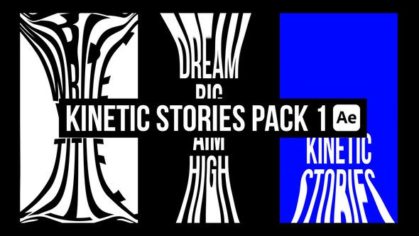 Videohive Kinetic Stories Pack 1 Titles template preview