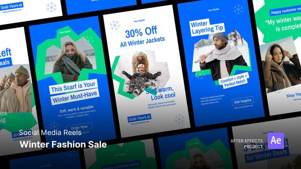 Videohive Reels - Winter Fashion Sale After Effects Project Files Broadcast-packages template preview