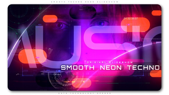 Videohive Smooth Techno Neon Slideshow Openers template preview