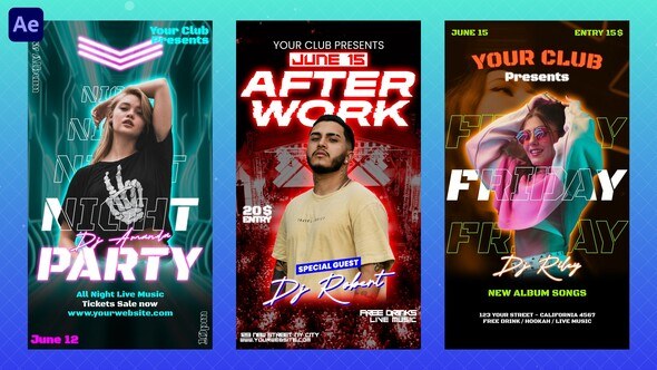 Videohive Club Flyer Instagram Reels 57941737 Openers template preview