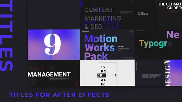 Videohive Typography Pack Titles Titles template preview