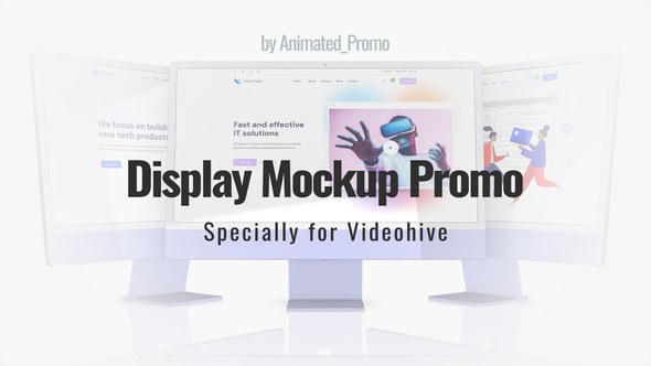 Videohive Website Screen Desktop Computer Mockup Product Promo template preview