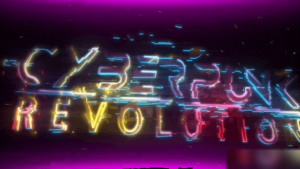 Videohive Cyberpunk Neon Glitch Logo Intro Logo Stings template preview
