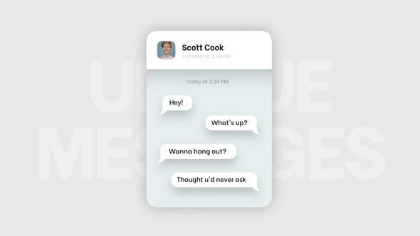 Videohive Unique Messages Titles template preview