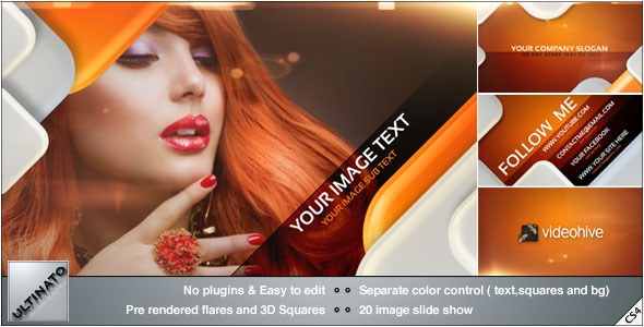 Videohive Rounded Slide Video Displays template preview
