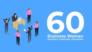 Videohive Isometric People Female Elements template preview