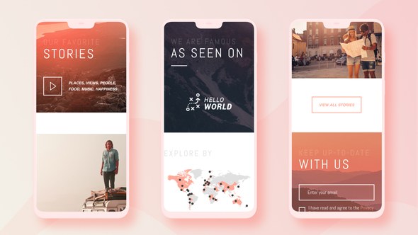 Multiscreen App Promo Video Displays template preview
