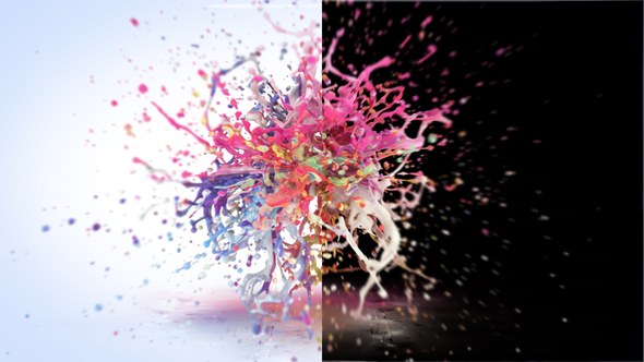 Videohive Colorful Paint Logo Reveal Video Displays template preview