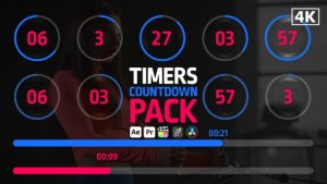 Videohive Timers Countdown Pack 46053597 Infographics template preview