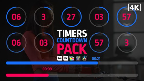 Videohive Timers Countdown Pack 46053597 Infographics template preview