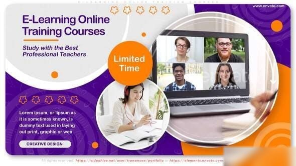 Videohive E-Learning Online Training Courses Openers template preview
