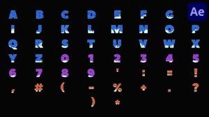 Videohive Fluid Alphabet for After Effects Elements template preview