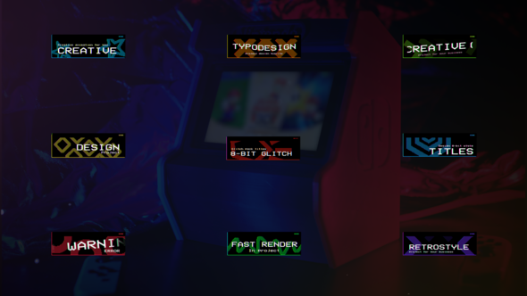Videohive 8-Bit Titles Titles template preview
