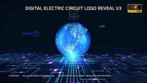 Videohive Digital Electric Circuit Logo Reveal- v3 Logo Stings template preview