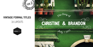 Vintage Formal Titles Video Displays template preview