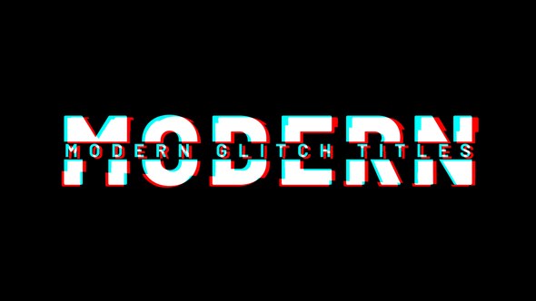 Videohive Modern Glitch Titles 45925900 Titles template preview