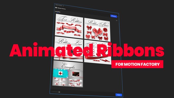 Videohive Animated Ribbons for Motion Factory Elements template preview