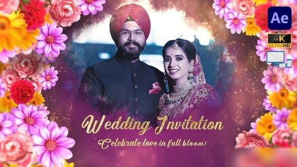 Videohive Indian Wedding Invitation Floral Slideshow Openers template preview