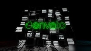 Videohive TV Wall Logo Reveal Logo Stings template preview
