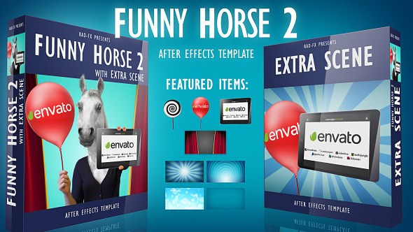 Videohive Funny Horse 2 Logo Reveal Video Displays template preview