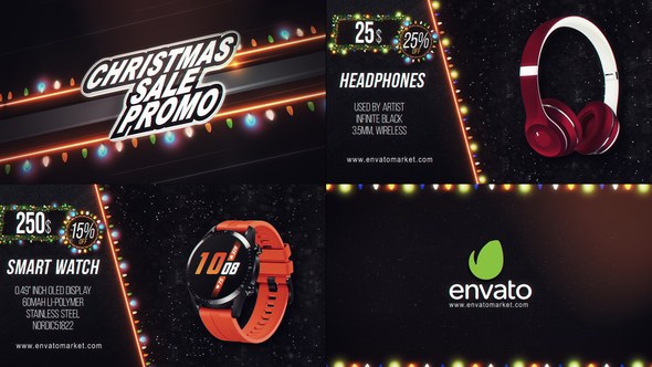 Christmas Sale Promo Video Displays template preview