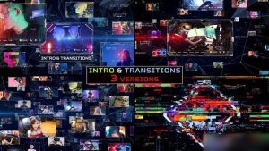 Videohive Cyber Network Intro and Transitions Openers template preview
