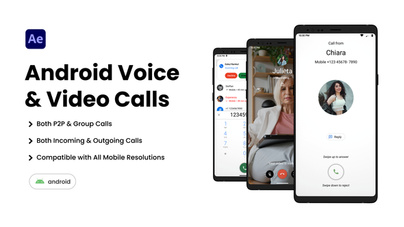 Videohive Android Phone Call Creator Elements template preview