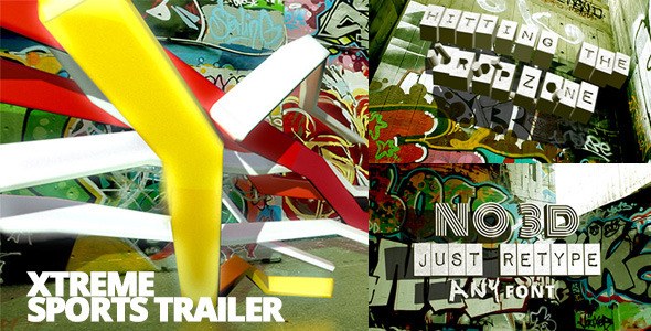 Xtreme Sports Graffiti Trailer Video Displays template preview