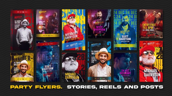 Videohive Party Flyers. Stories, Reels and Posts Product Promo template preview