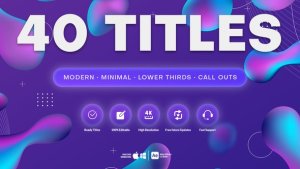 Videohive 40 Motion Titles Titles template preview