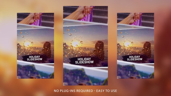 Videohive Vertical Holiday Slideshow Video Displays template preview