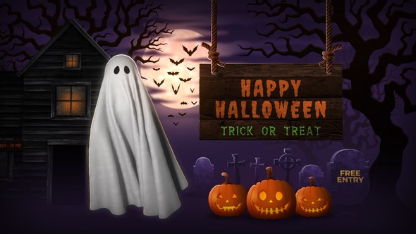 Videohive Halloween Ghost Intro Openers template preview