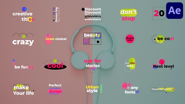 Videohive Colorful Stylish Titles for After Effects Titles template preview