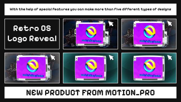 Videohive Retro OS Logo Reveal Logo Stings template preview