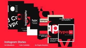Videohive Typo Instagram Stories Titles template preview