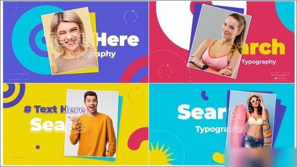 Videohive Typography SlideShow Video Displays template preview