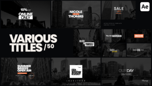 Videohive Various Titles 50 Titles template preview