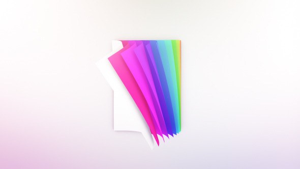 Videohive Colorful Pages Logo Reveal Logo Stings template preview