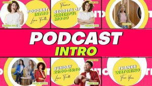 Videohive Colorful Podcast Intro Openers template preview